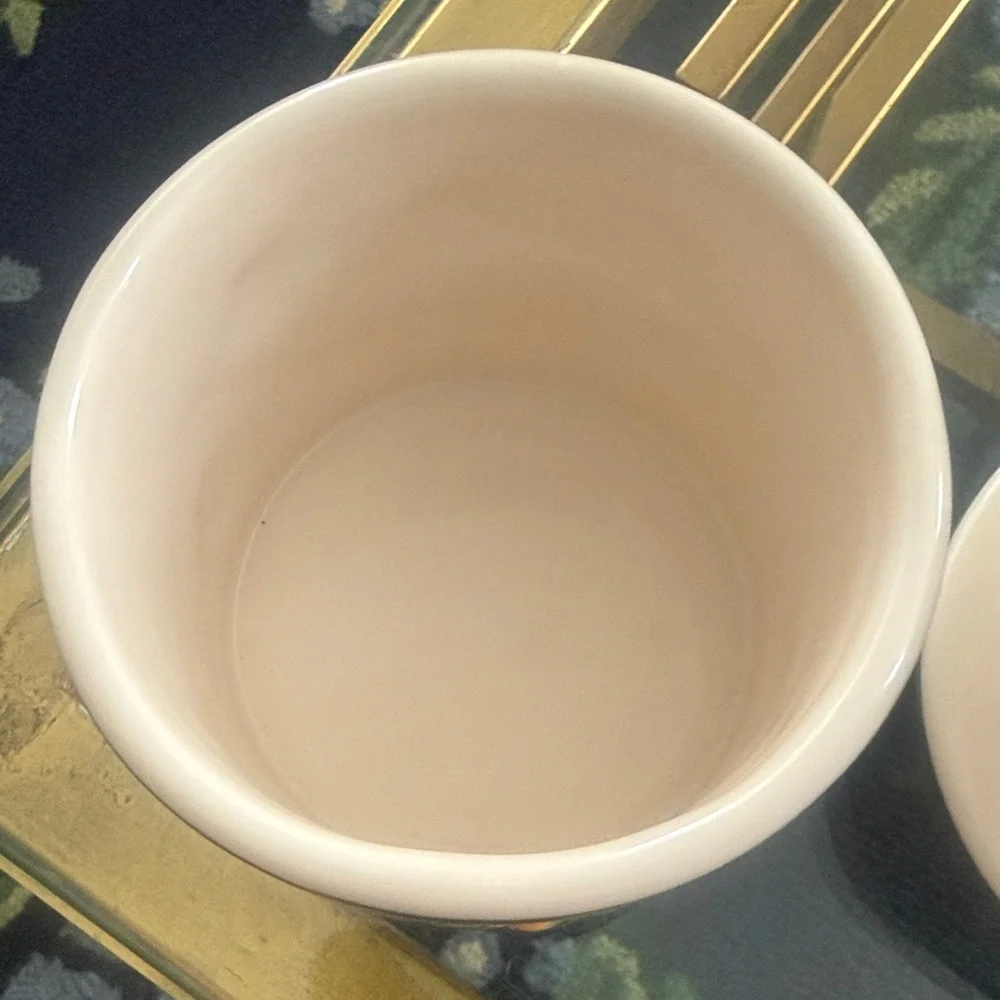 Butter Bell Crock by L. Tremaine Ceramic Canister with Pink Floral Design - Picture 6 of 8